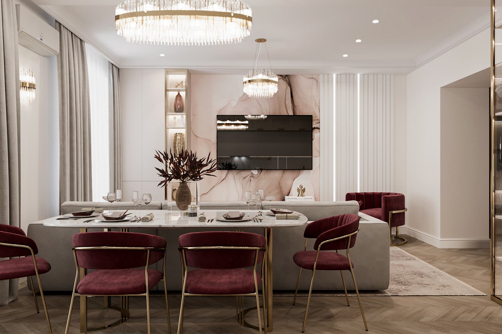 Столичный, 3х комнатный дом, классика с элементами Арт Деко