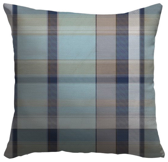 "Light Blue Madras Plaid" Pillow 20"x20"