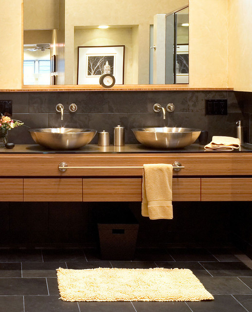 Teragren Bamboo Panels And Countertops Contemporary Bathroom