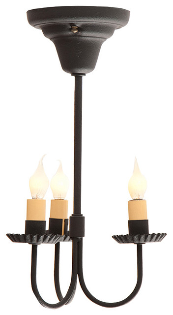 3 Arm Primitive Ceiling Light Textured Black Flush Primitive Ceiling Light Textured Black