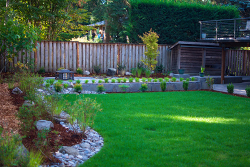 Photo by Clement Walsh Landscape Architect, Inc. - this beautifully designed dog-friendly backyard offer a haven for both people and their pets