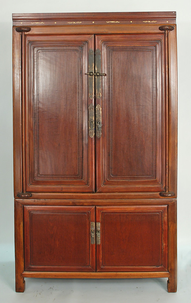 Antique Chinese Chest-on-Chest Cabinet