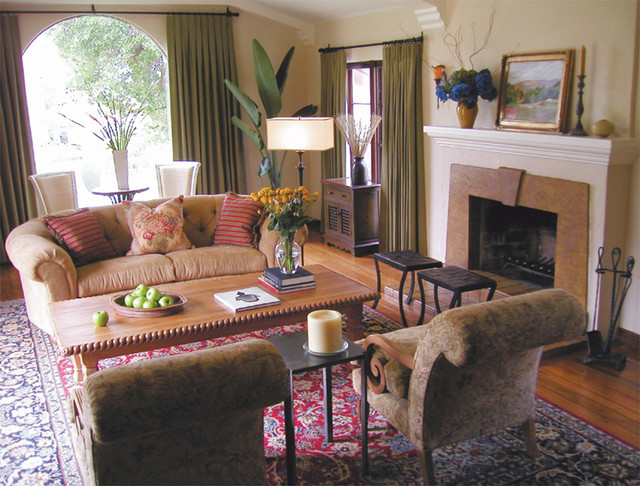 Spanish Revival Living Room in Glendale, CA - Mediterranean - Living ...
