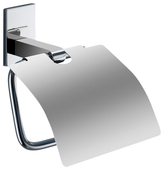 Chromed Brass Toilet Roll Holder With Cover