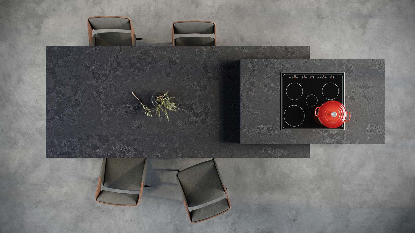 Матовый Hermes Grey by Quantra Quartz