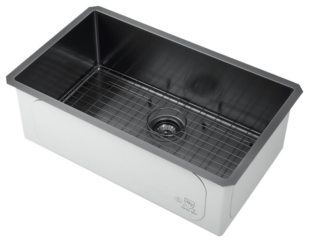30" Prestige Series Undermount Kitchen Sink Contemporary Kitchen