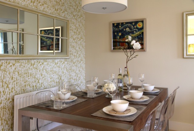 Show Home Dining Room Transitional Dining Room