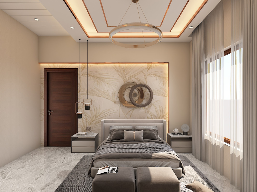 This is an example of an Indian bedroom in Kolkata.