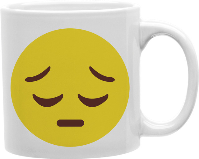 Depress Emoji Mug, 11 oz Contemporary Mugs by Imaginarium Goods
