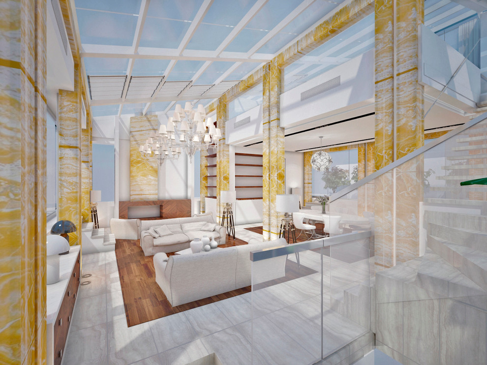 Проект 79 - Интерьер двухуровневой квартиры (4 вариант)