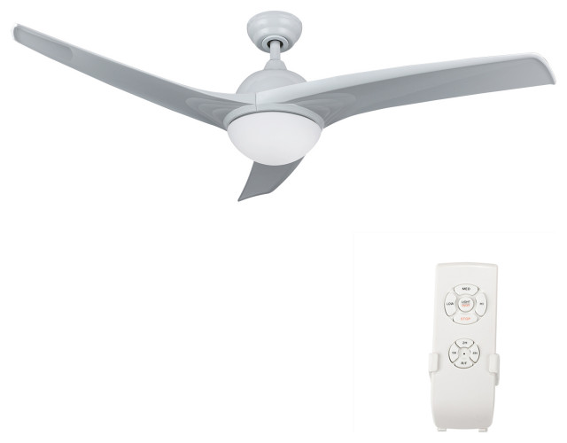 52 Modern 3 Blade Ceiling Fan With Light Kit And Remote Control