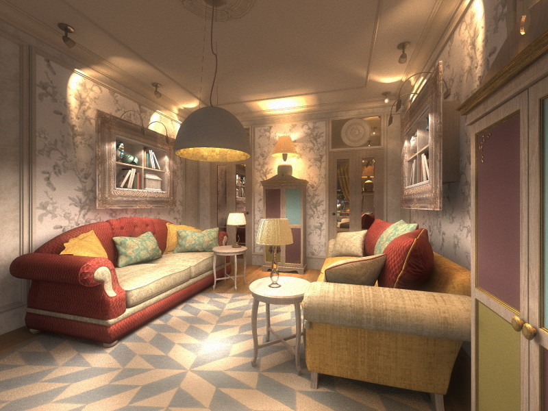 Интерьер квартиры на мансардном этаже