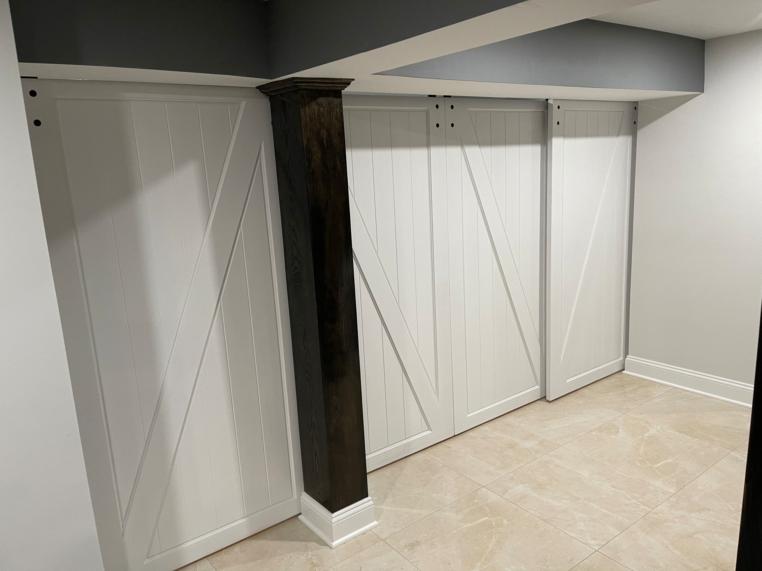Barn doors add character to any space in the home