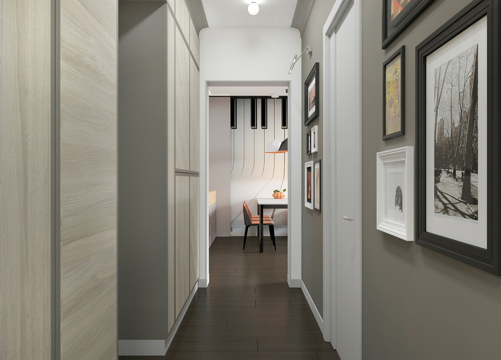 Квартира в сером цвете