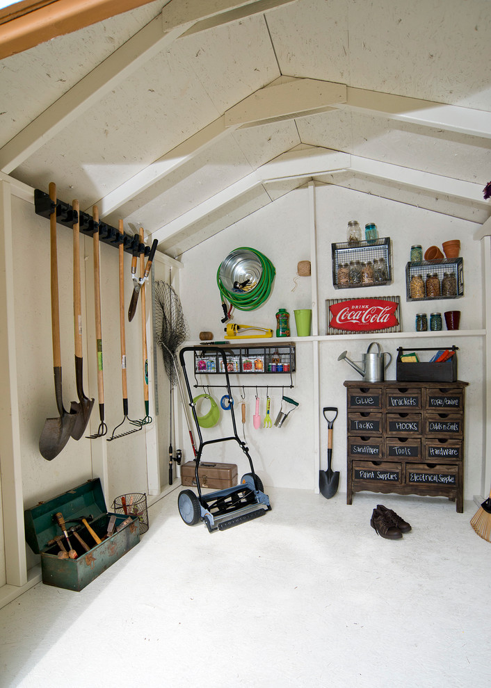 Small elegant garden shed photo in Detroit