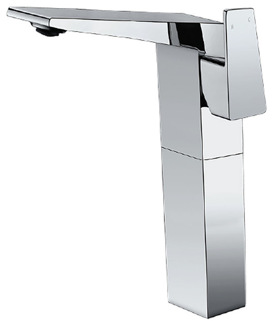 Tall Chrome Single Hole One Handle Solid Brass Modern Design