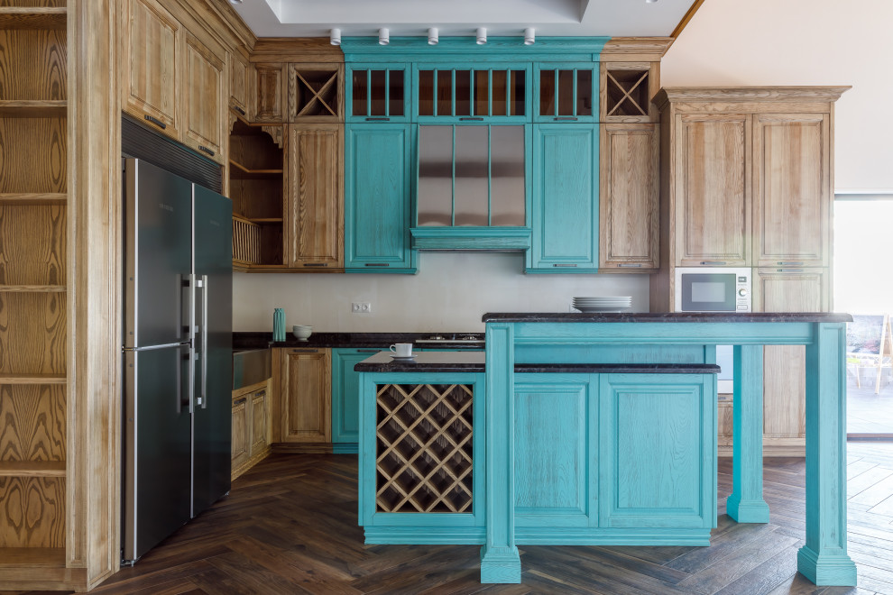 Кухня в бирюзовых оттенках