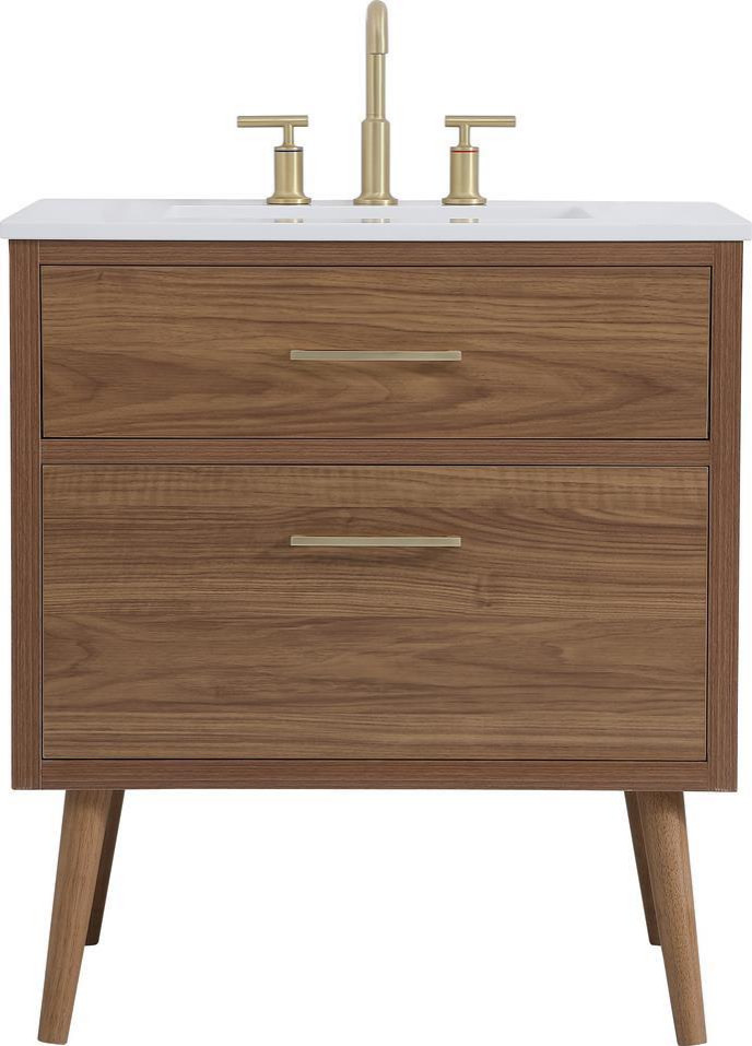 Bathroom Vanity Sink MidCentury Modern Tapered Cylinder Legs Midcentury Bathroom Vanities