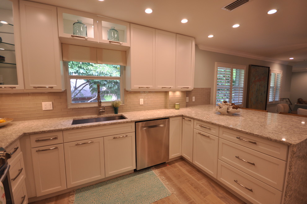 Inspiration for a transitional kitchen remodel in Miami