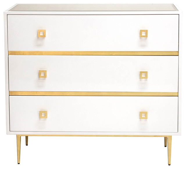 white and gold changing table