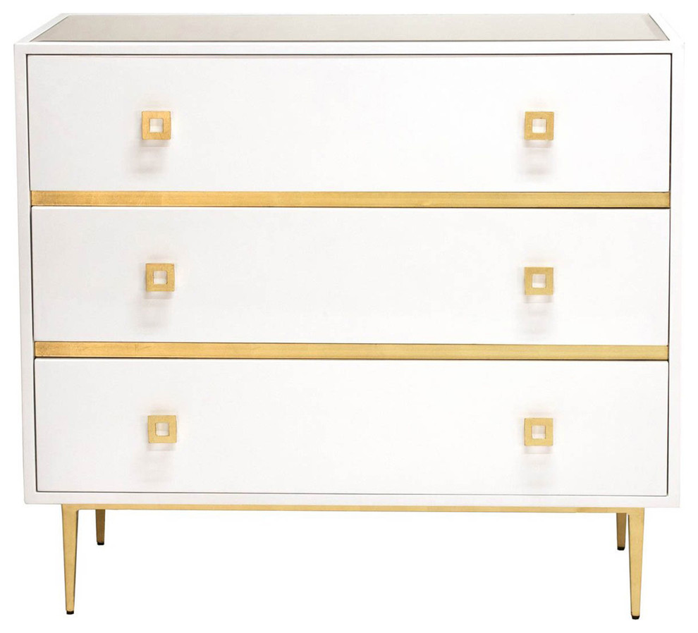 white and gold changing table