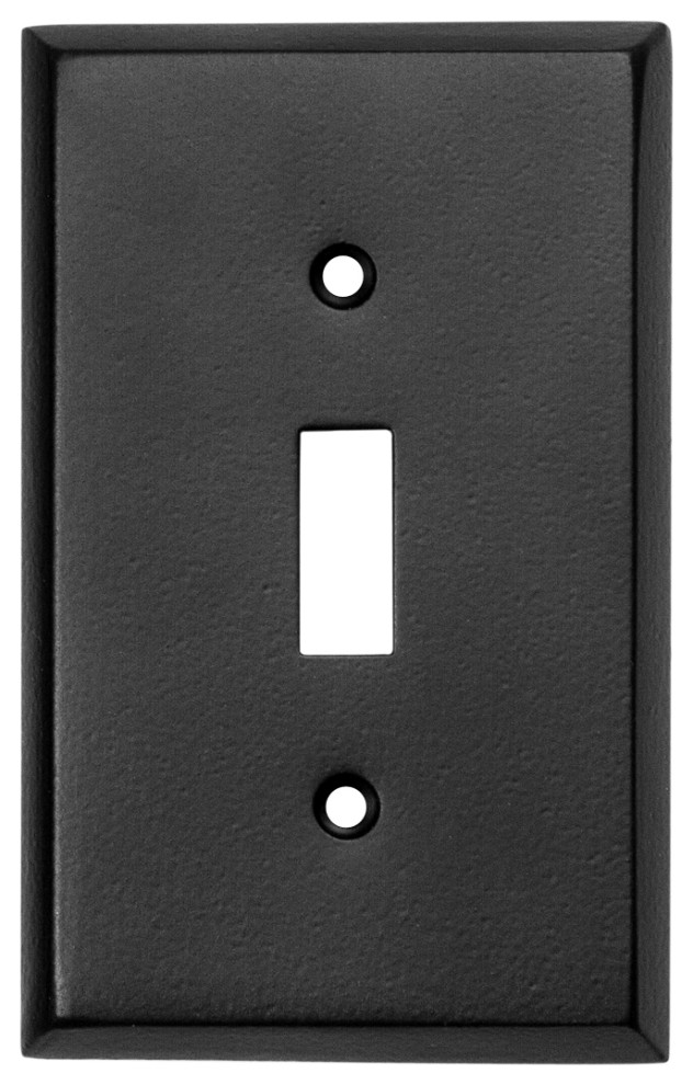 Ageless Iron Single Toggle Wall Plate in Black Iron Transitional