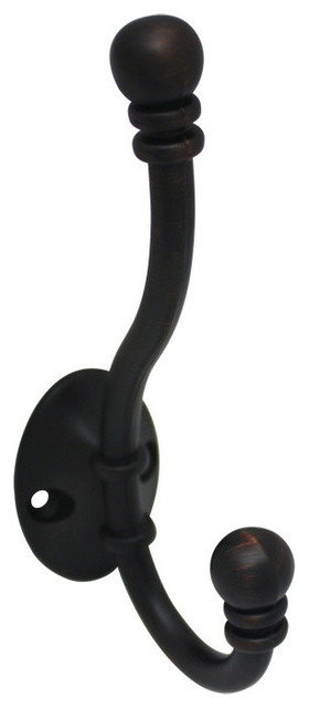 Heavy Duty Coat and Hat Hook, Oil Rubbed Bronze, Set of 10