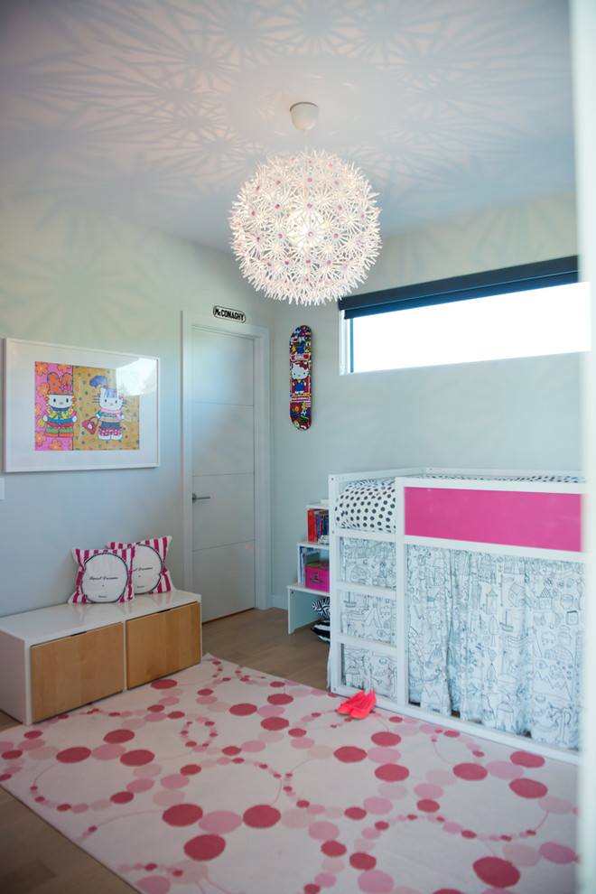 This is an example of a modern kids' room in Calgary.