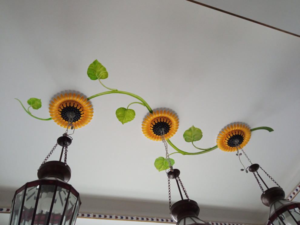 Роспись потолка на кухне