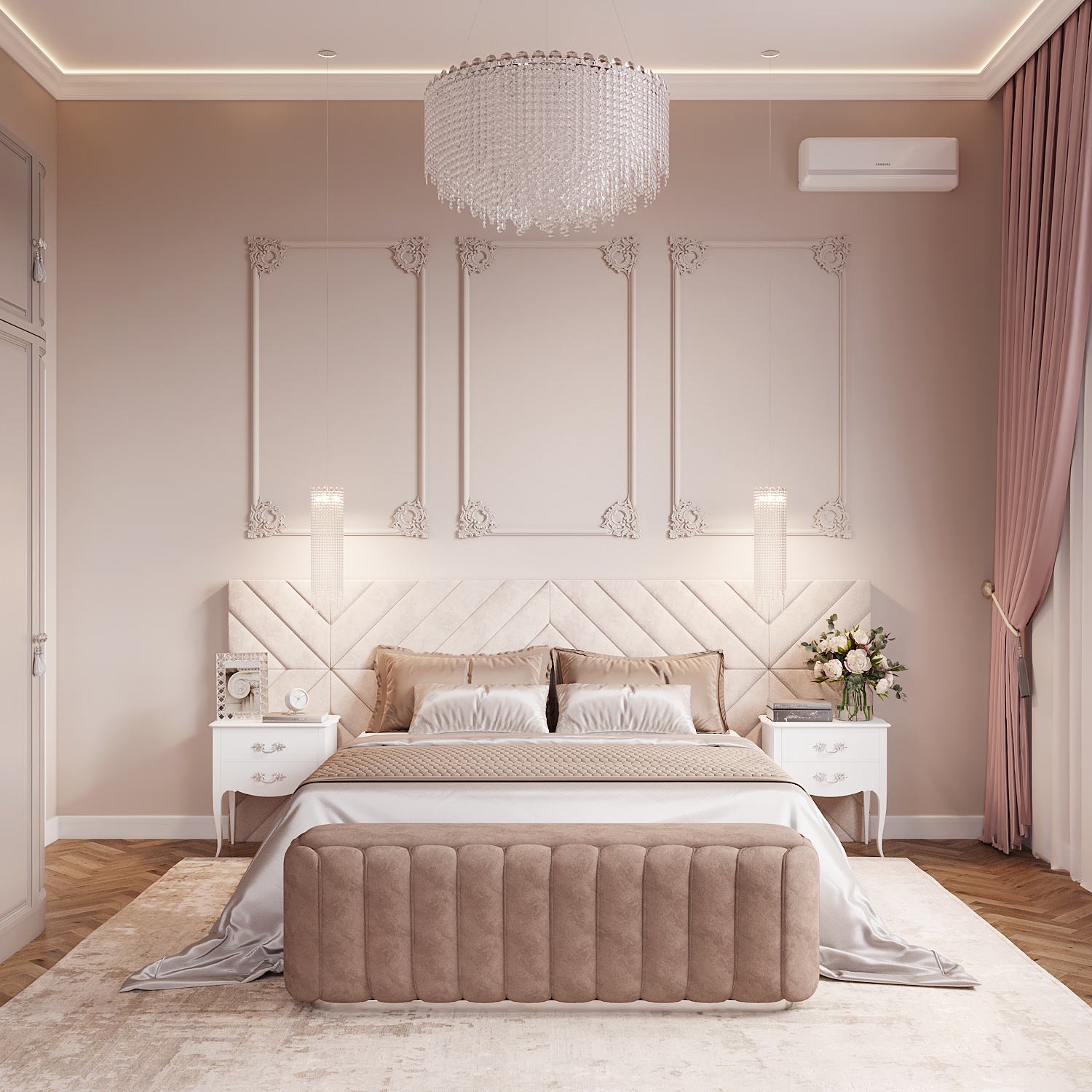 Мастер-спальня, 25 кв.м., частный дом