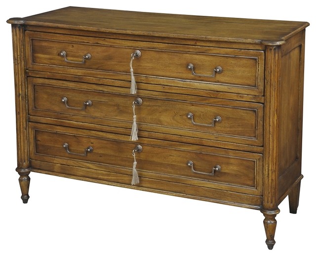 51 W Sideboard Chest Dresser Solid Walnut Wood 3 Drawers With