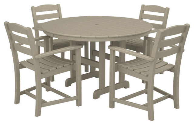 Polywood La Casa Cafe 5Piece Dining Set  Transitional  Outdoor