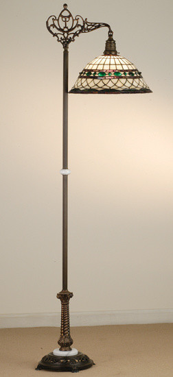 70 Inch Height Tiffany Roman Bridge Arm Floor Lamps