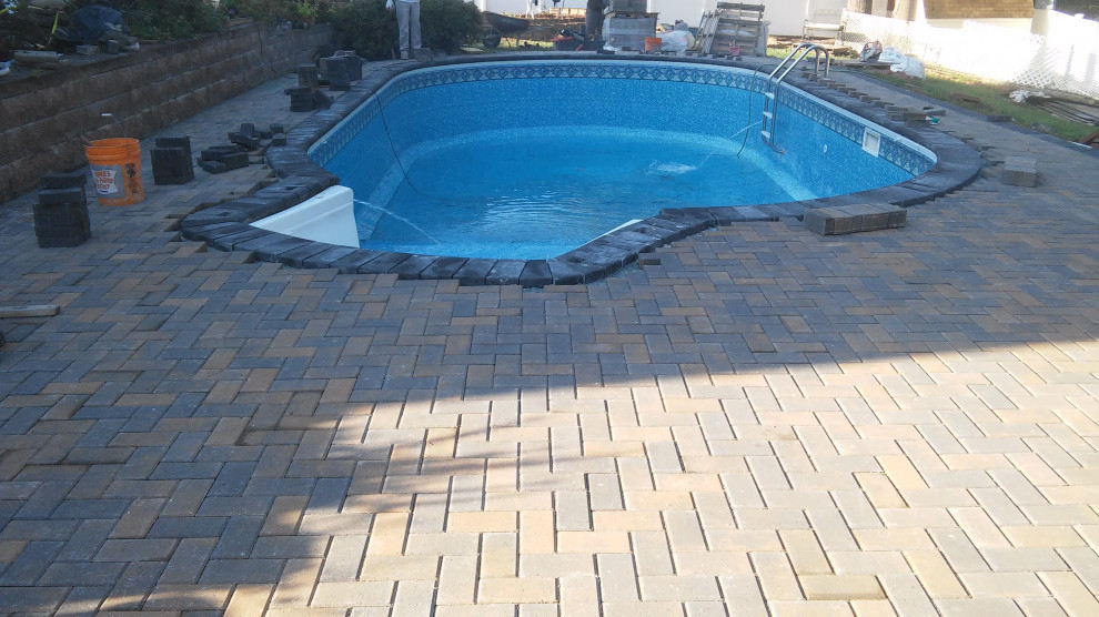 Pool Flagstone Patio , Flagstone Patio , Flagstone Patio , Brick Wall