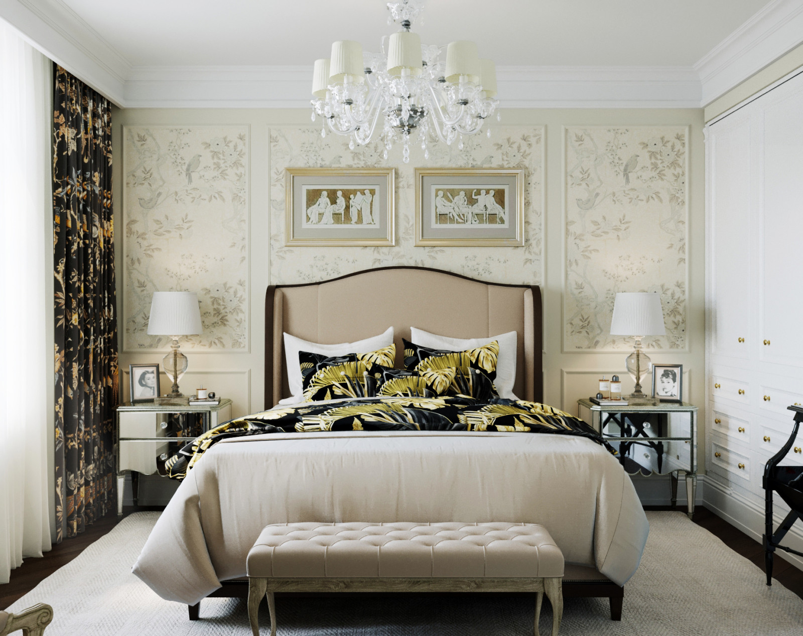 Спальня в неоклассическом стиле