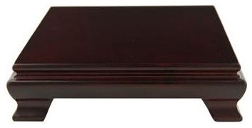 Solid Rosewood Square Base Stand (7 in. W x 7 in. D x 1 in. H)