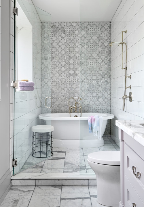 grey shower tile