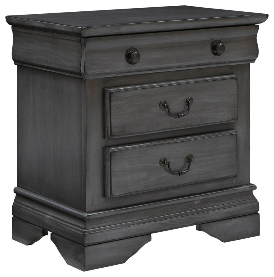Casual Nightstand in Gray