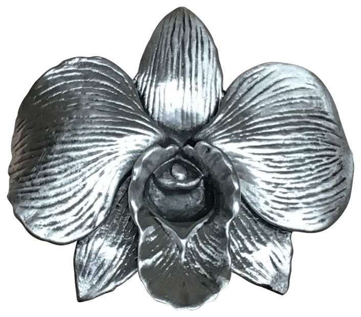Large Orchid Knob, Oil Rub Bronze
