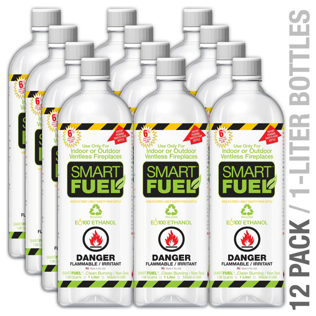 Smartfuel Liquid Bio Ethanol Fuel For Fireplaces 12 Pack