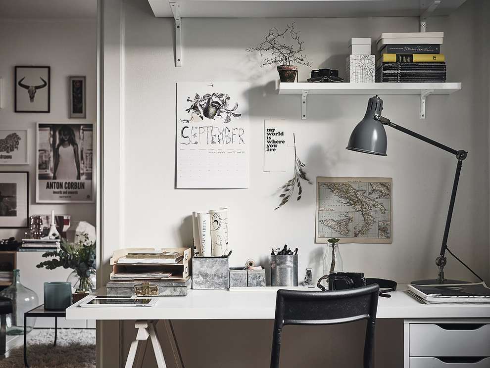 Inspiration for a scandinavian home office in Gothenburg.