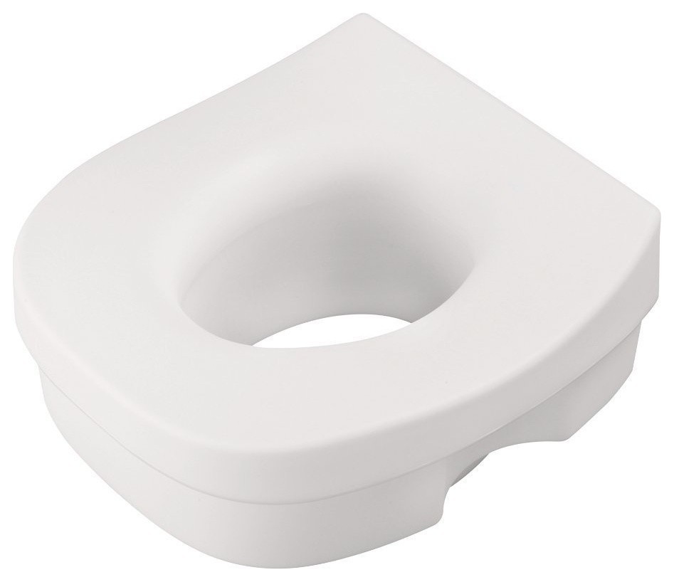 Delta® DF570 Portable Elevated Toilet Seat, Molded Plastic, White Contemporary Toilet Seats