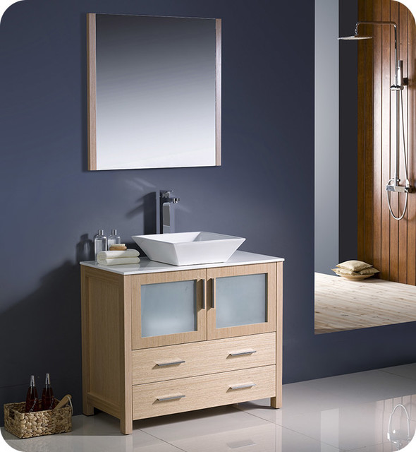 Fresca Torino 36   Modern Bathroom Vanity, FVN6236LO-VSL in Light Wood