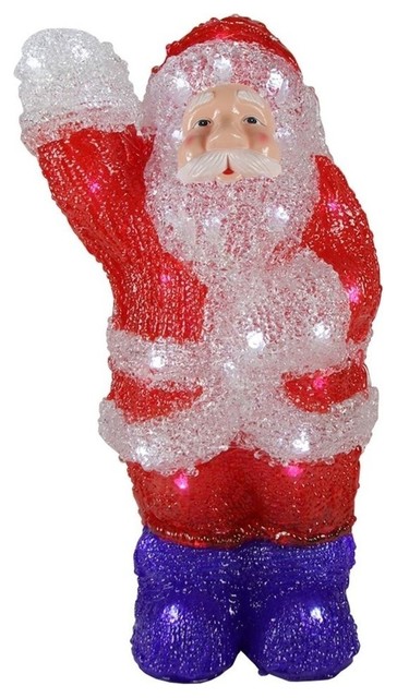 Commercial Acrylic Waving Santa Claus Christmas Decoration