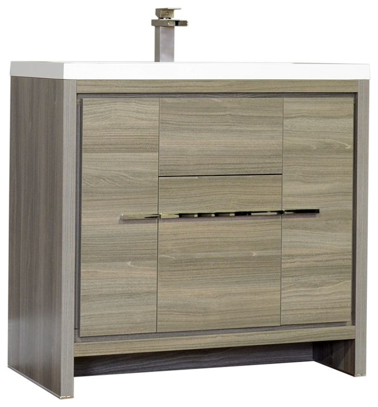 Greenville 36" Single Modern Bathroom Vanity Gray Modern Bathroom