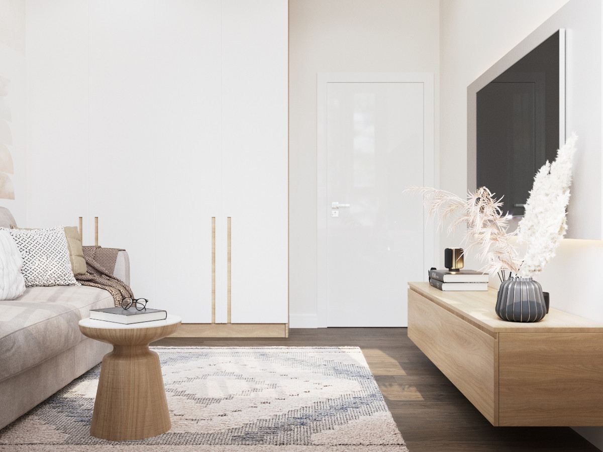 Гостевая комната в скандинавском стиле в ЖК "Скандинавия" Москва