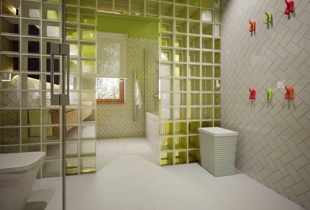 Большой санузел. Дом в пос. Михайловка Green.