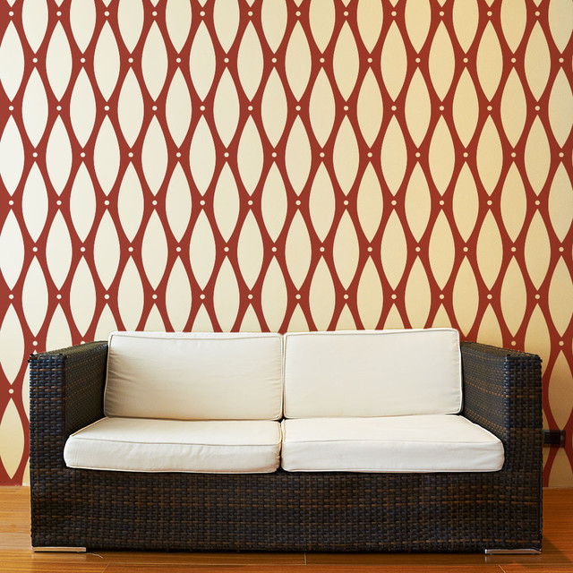 Beaded Pattern Wall Stencil For Painting Contemporary Beaded Pattern Wall Stencil For Painting