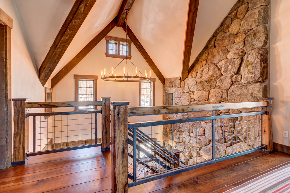 Inspiration for a rustic bedroom remodel in Boston