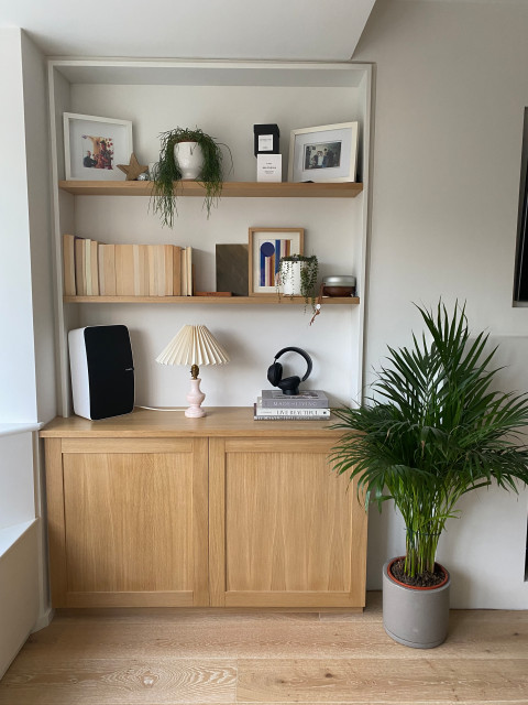 Alcove units contemporary-living-room